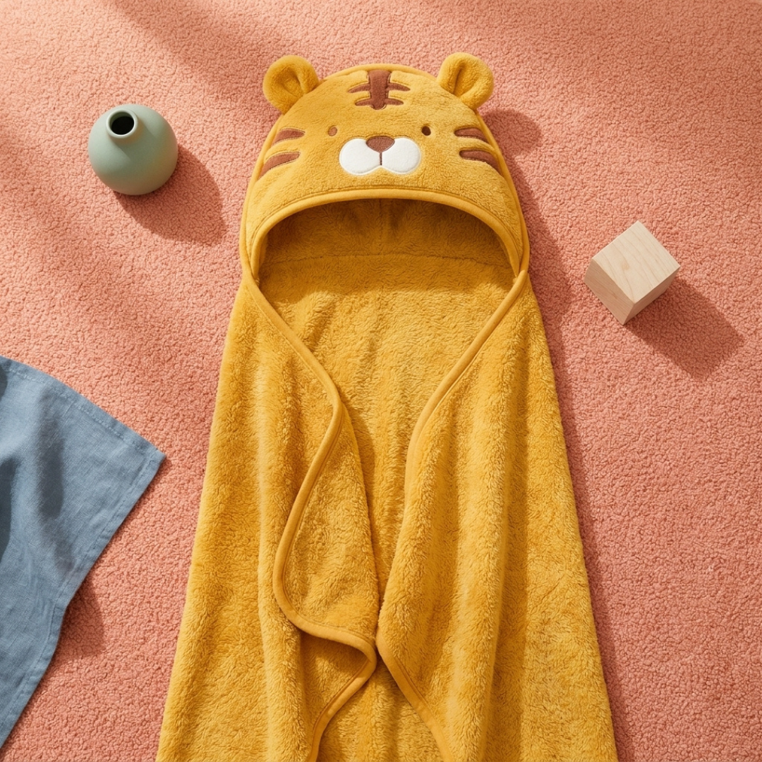 Animal Hooded Baby Bath Poncho