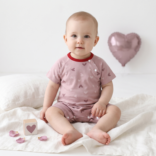 Lilo Baby Jumper in Mauve Heart