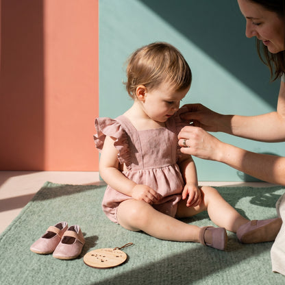 Baby Lilo Ruffle Linen Romper