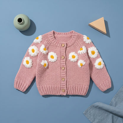 Baby Lilo Bloom Embroidery Cardigan