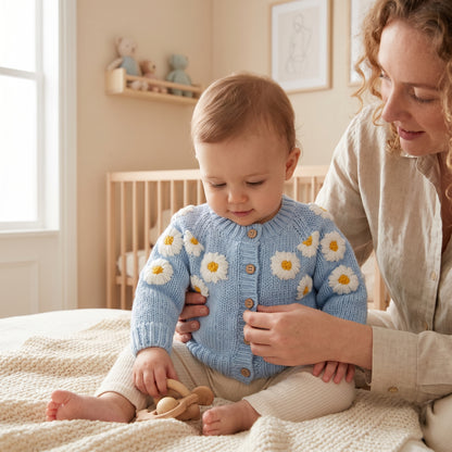 Baby Lilo Bloom Embroidery Cardigan