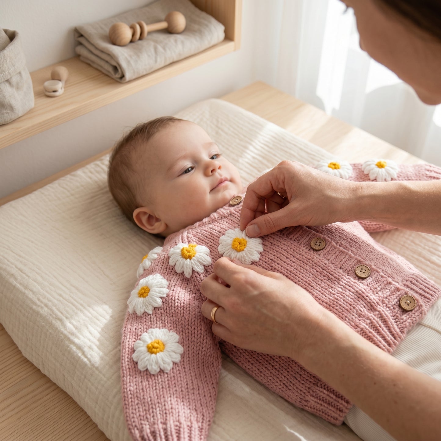 Baby Lilo Bloom Embroidery Cardigan