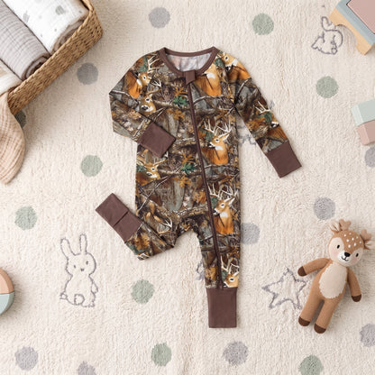 Wild Deer Baby Zip Romper
