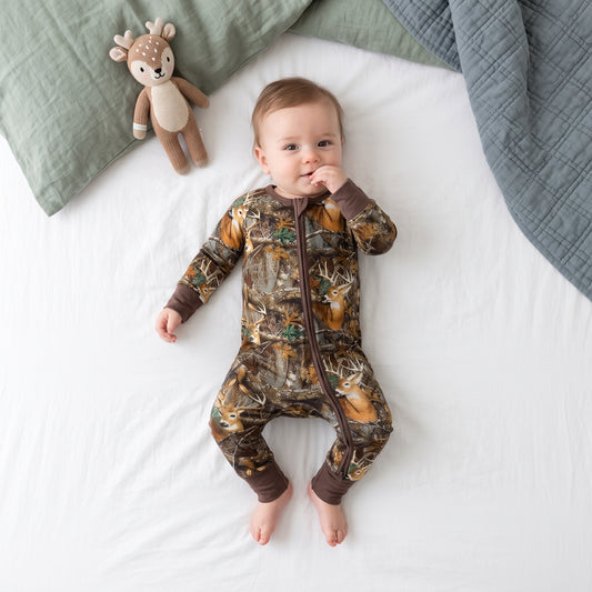 Wild Deer Baby Zip Romper