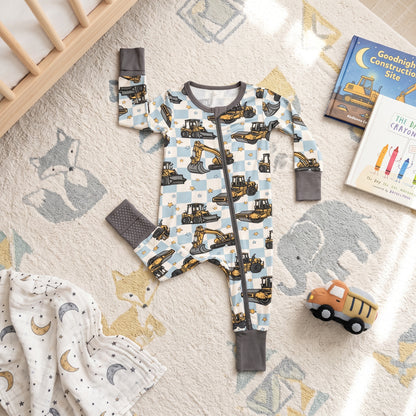 Little Excavator Baby Zip Romper