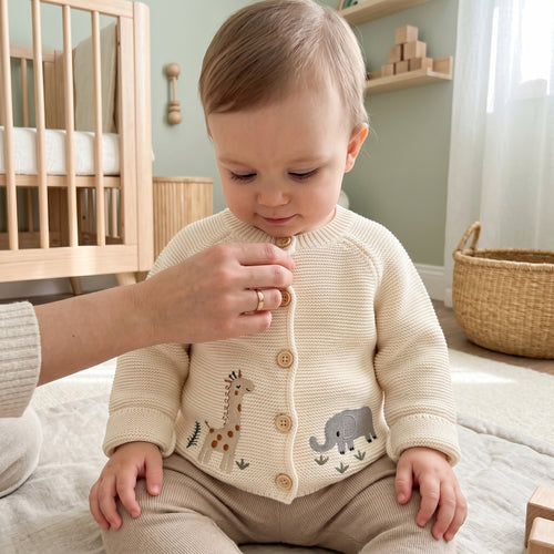 Baby Lilo Embroidered Knit Cardigan