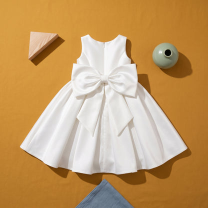Baby Lilo Satin Bow Maxi Dress