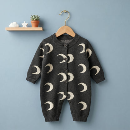 Baby Lilo Moon Print Knit Baby Jumpsuit