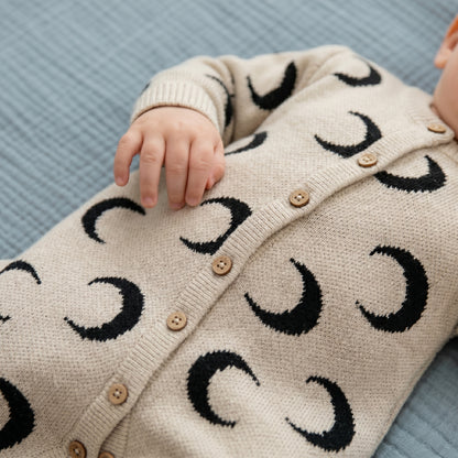 Baby Lilo Moon Print Knit Baby Jumpsuit