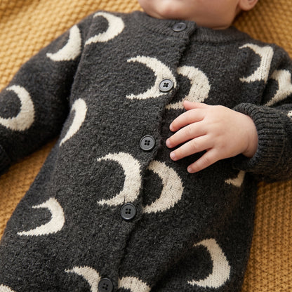 Baby Lilo Moon Print Knit Baby Jumpsuit