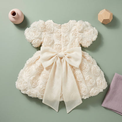 Baby Lilo Floral Big Bow Girls Dress