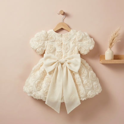 Baby Lilo Floral Big Bow Girls Dress