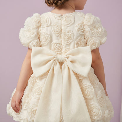 Baby Lilo Floral Big Bow Girls Dress