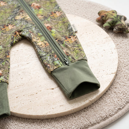 Autumn Forest Baby Zip Romper