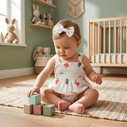 Baby Lilo Cotton Linen Baby Summer Romper Set