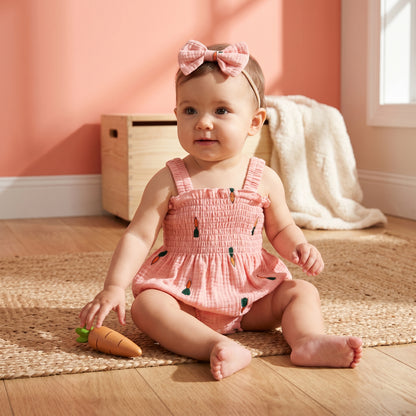Baby Lilo Cotton Linen Baby Summer Romper Set