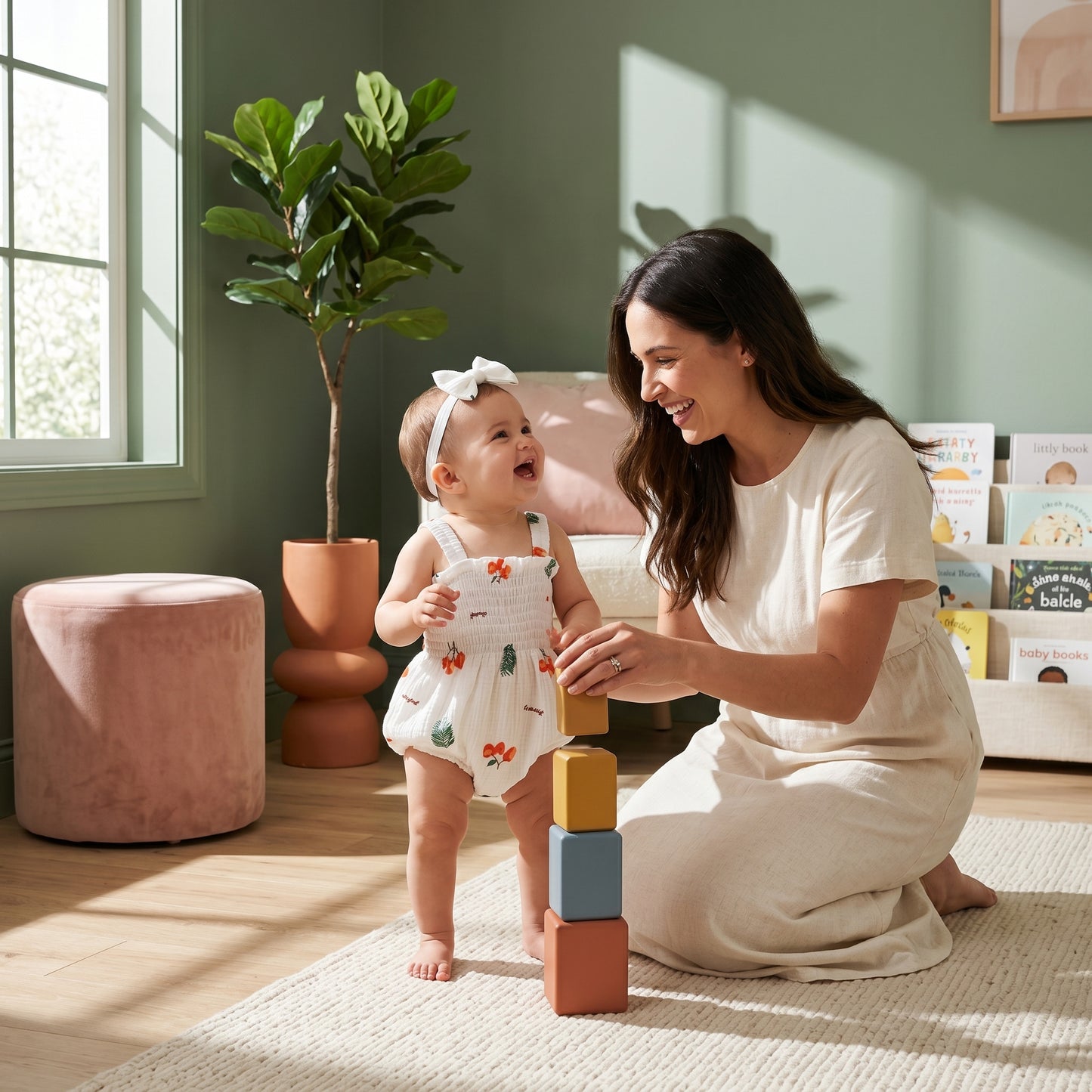 Baby Lilo Cotton Linen Baby Summer Romper Set
