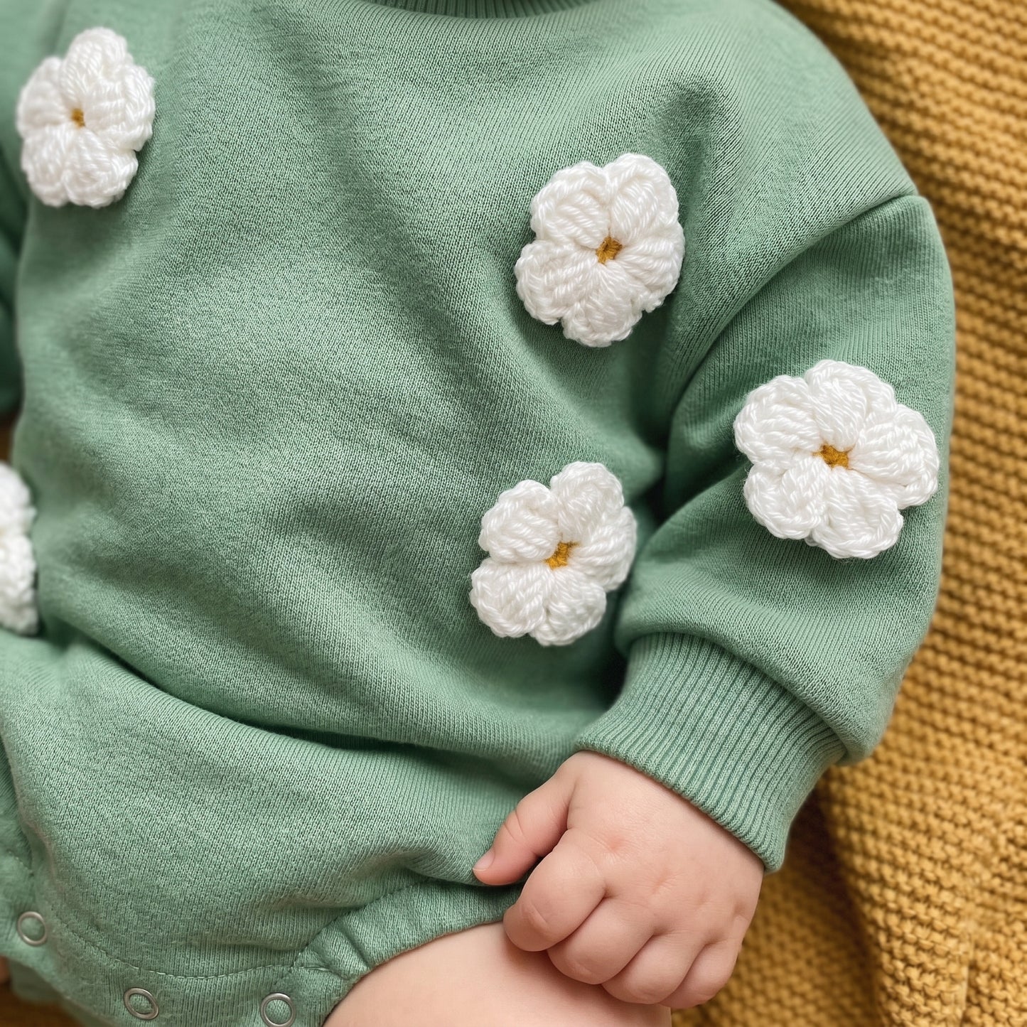 Baby Lilo Embroidered Sweatshirt Baby Romper