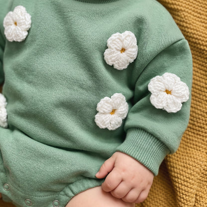 Baby Lilo Embroidered Sweatshirt Baby Romper
