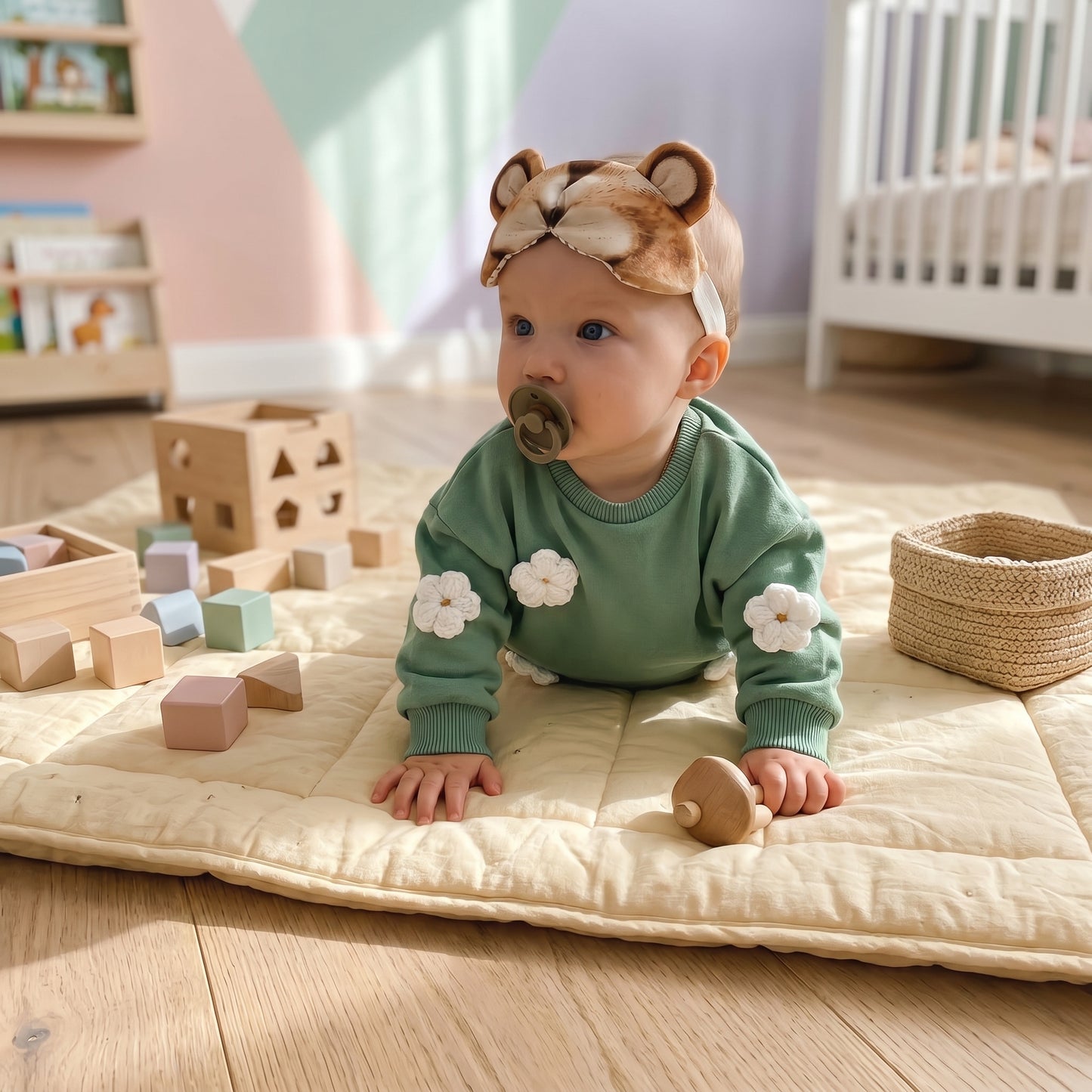 Baby Lilo Embroidered Sweatshirt Baby Romper