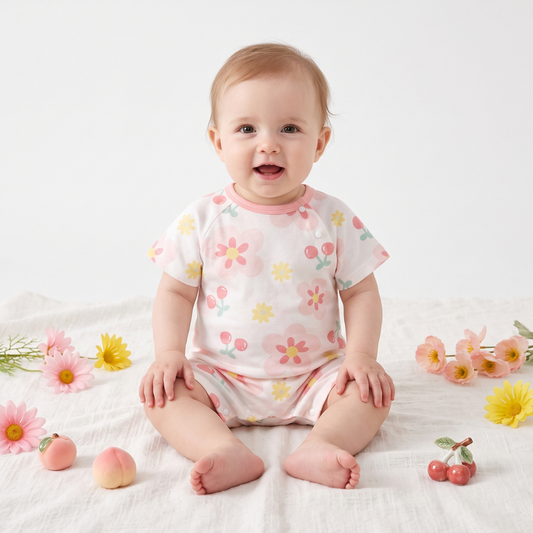 Lilo Baby Jumper in Peach Daisy