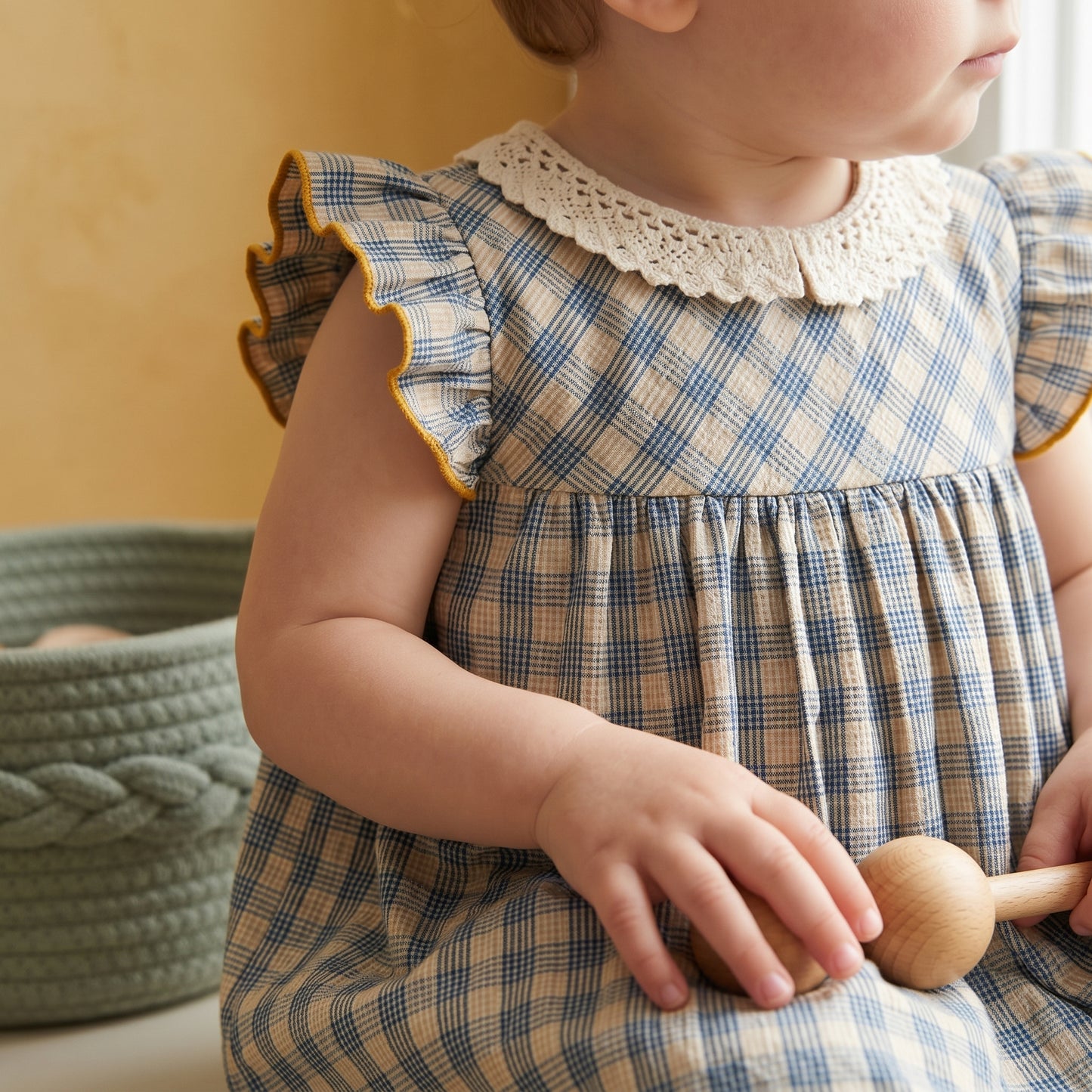 Baby Lilo Vintage Pastel Plaid Girls Dress