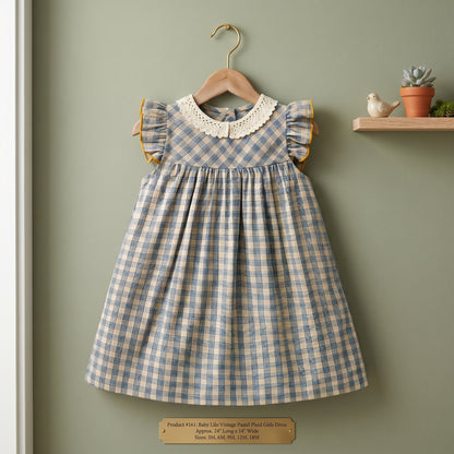 Baby Lilo Vintage Pastel Plaid Girls Dress