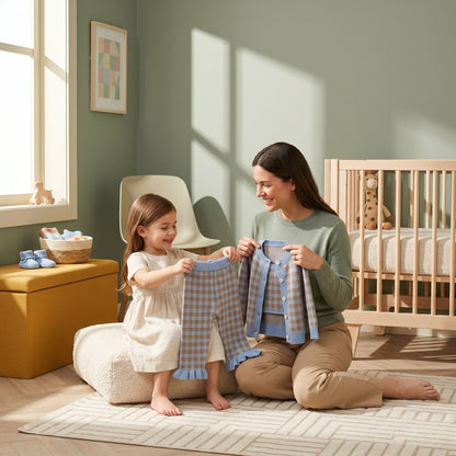 Baby Lilo 3-Piece Checkered Knit Girls Set