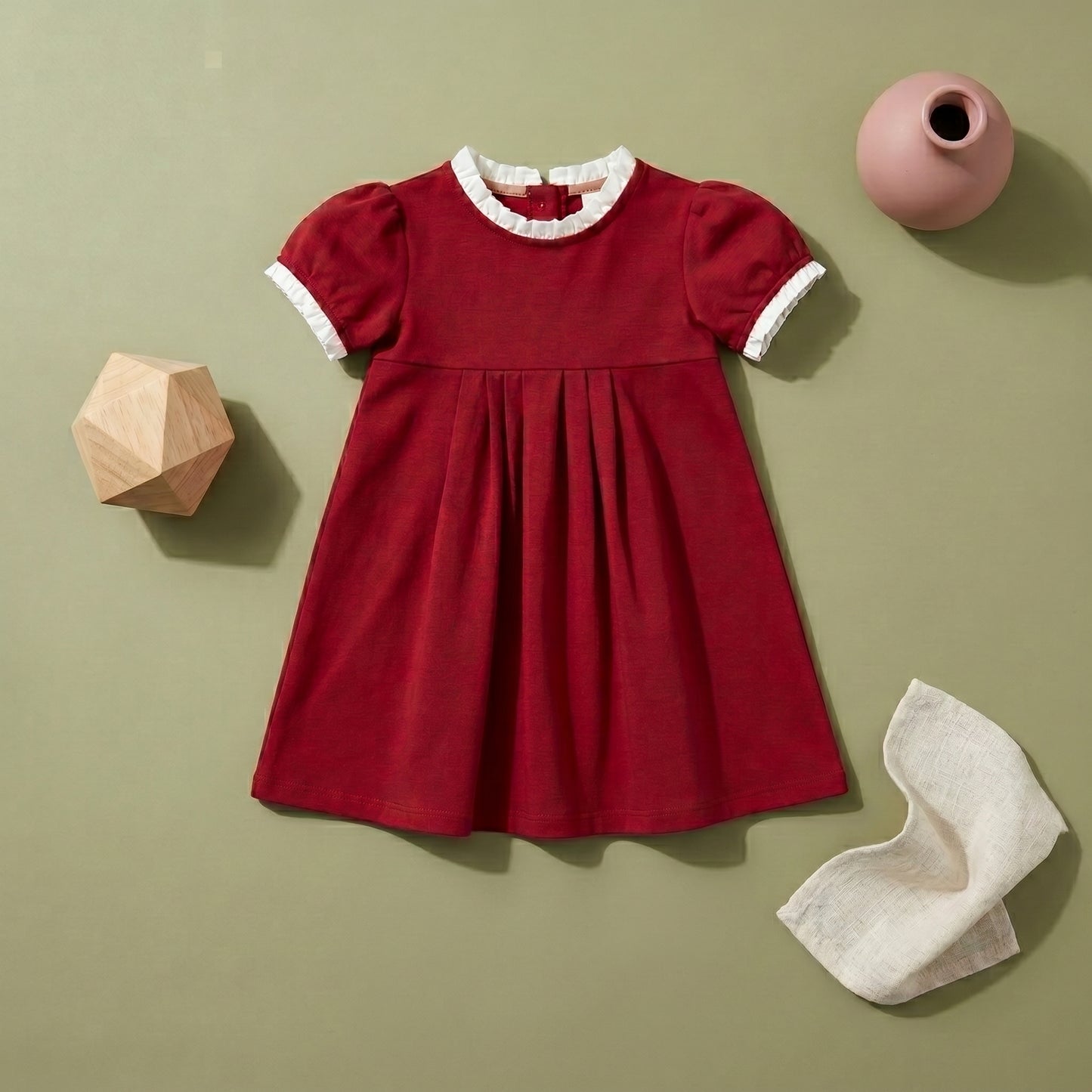 Baby Lilo Paris Print Cotton Girls Dress
