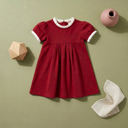 Baby Lilo Paris Print Cotton Girls Dress
