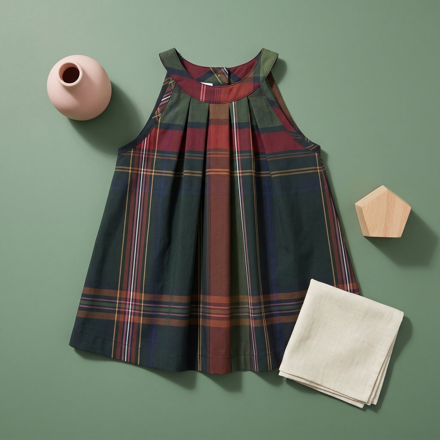 Baby Lilo Short Sleeve Tartan Girls Dress