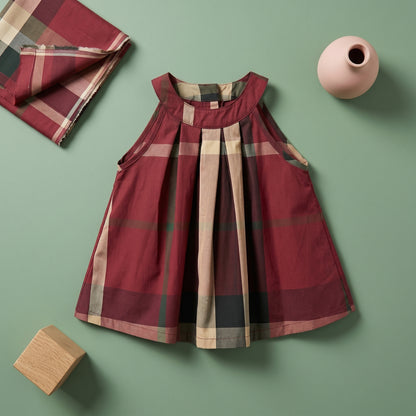 Baby Lilo Short Sleeve Tartan Girls Dress