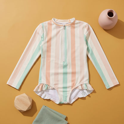 Maya Girls Ruffle Sun Protection Swimsuit