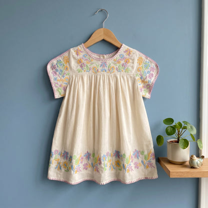 Freya Embroidered Short Sleeve Girls Dress