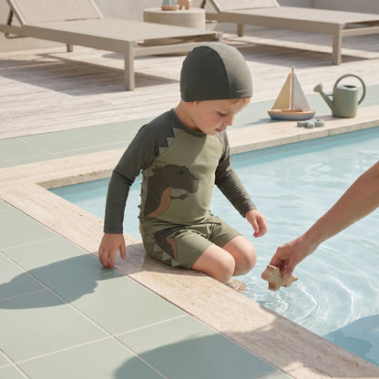 Leo Boys Dinosaur Print Swimsuit
