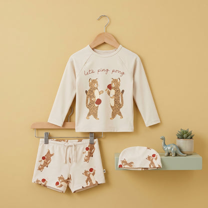 Leo Boys Dinosaur Print Swimsuit