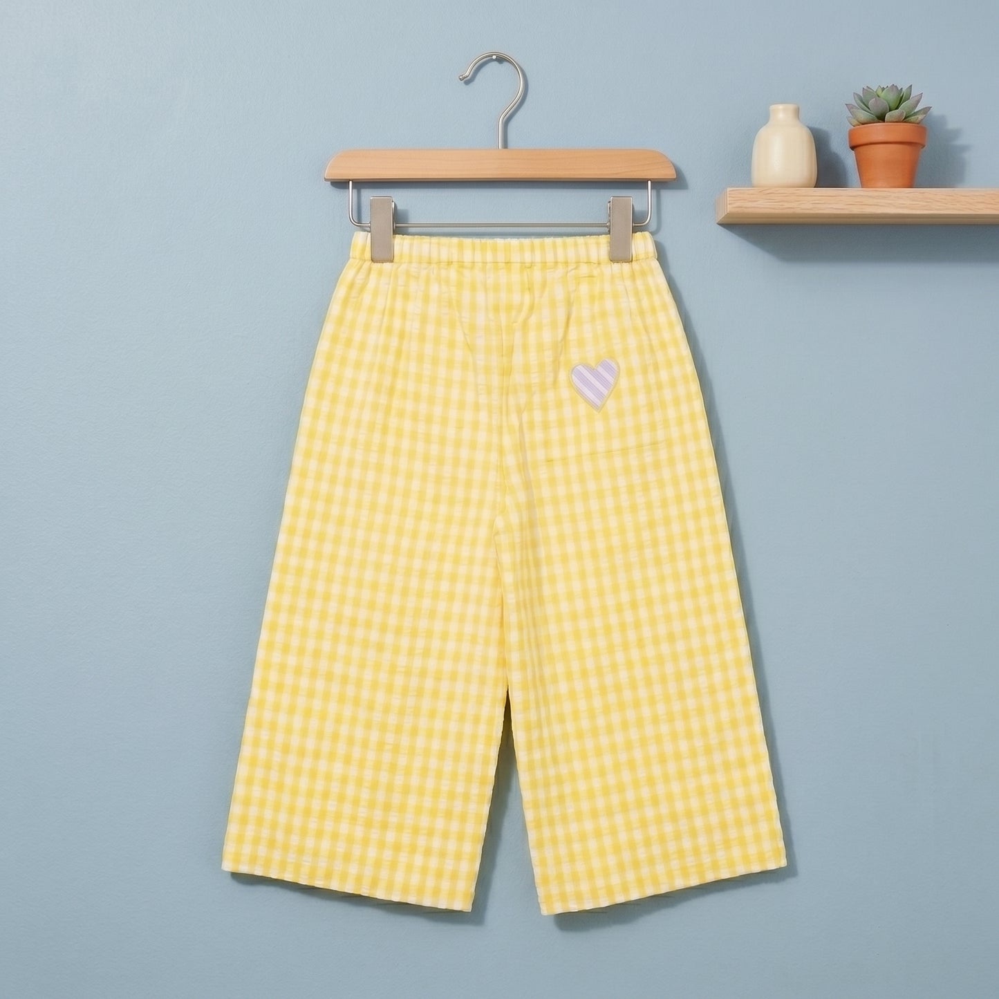 Daisy Ruffle Sleeve Plaid Girls Set