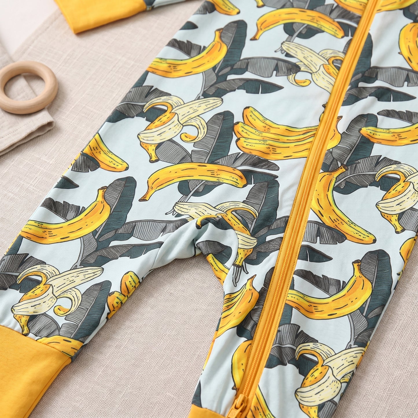Banana Paradise Baby Zip Romper