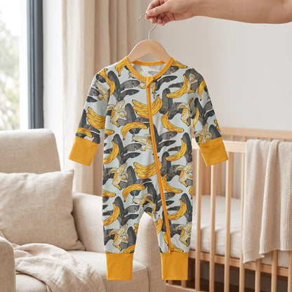 Banana Paradise Baby Zip Romper