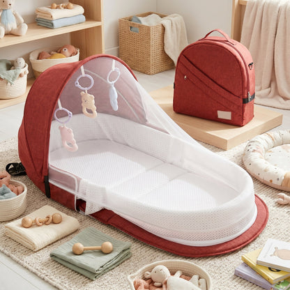 Foldable Travel Bassinet with Mosquito Net