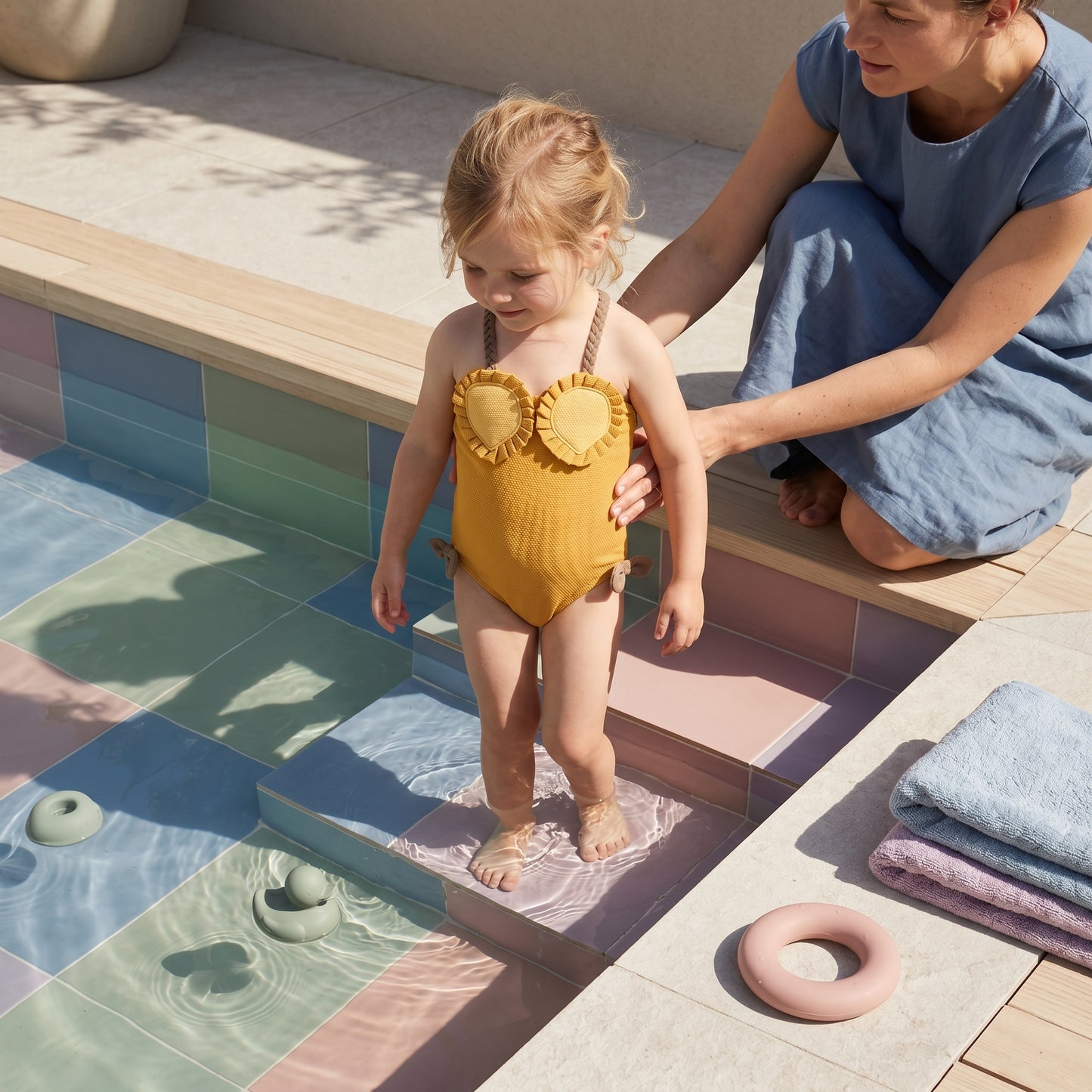 Poppy Fruit Print Girls Swimsuit