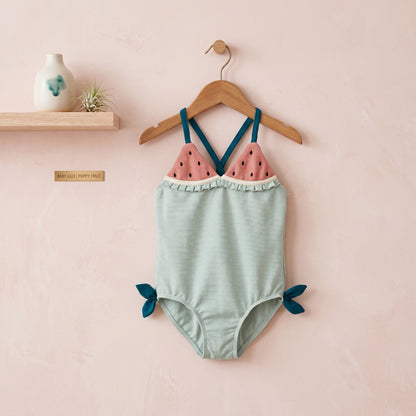 Poppy Fruit Print Girls Swimsuit