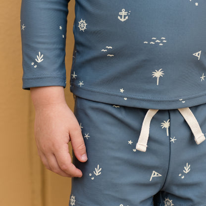 Noah Boys Long Sleeve Two Piece Swimsuit