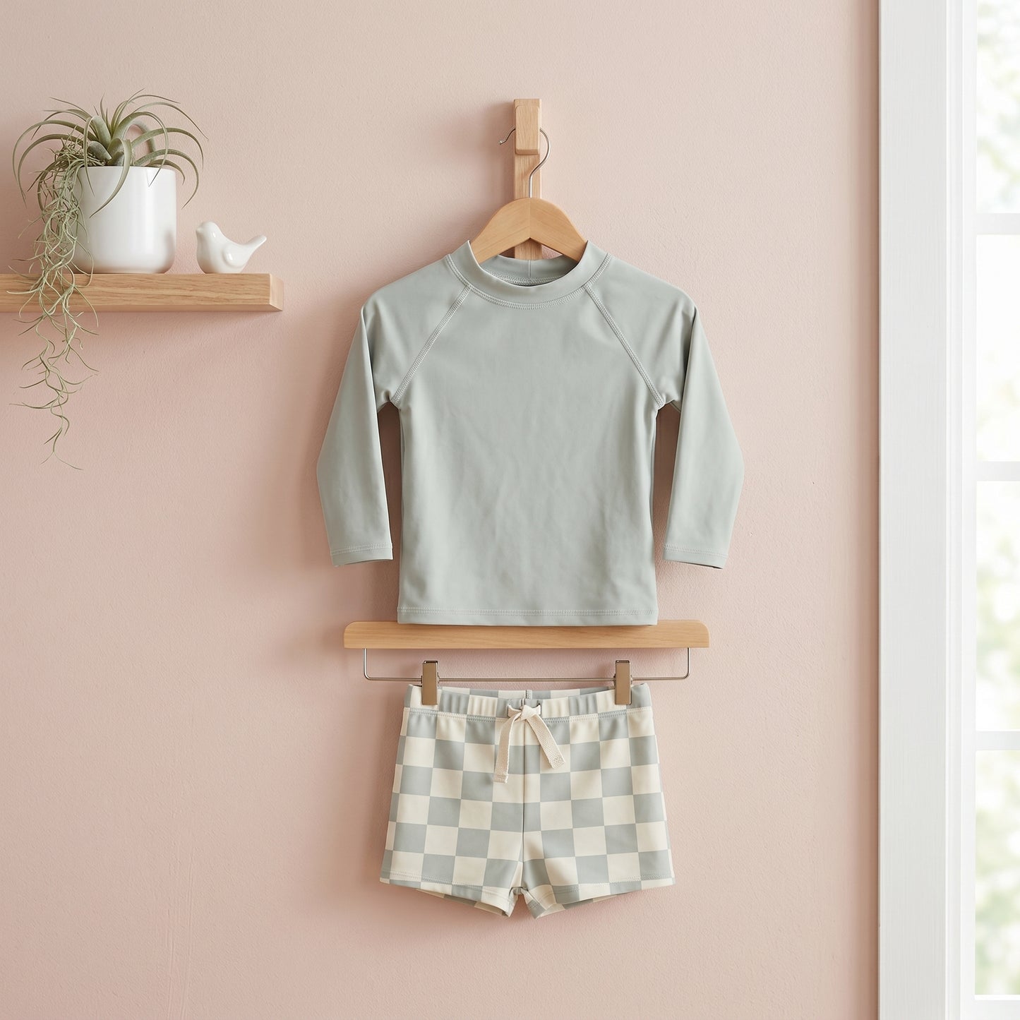 Noah Boys Long Sleeve Two Piece Swimsuit