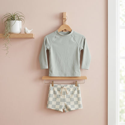 Noah Boys Long Sleeve Two Piece Swimsuit