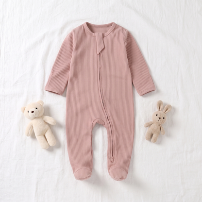 Lilo Infant Ribbed Footie Sleeper in Pink
