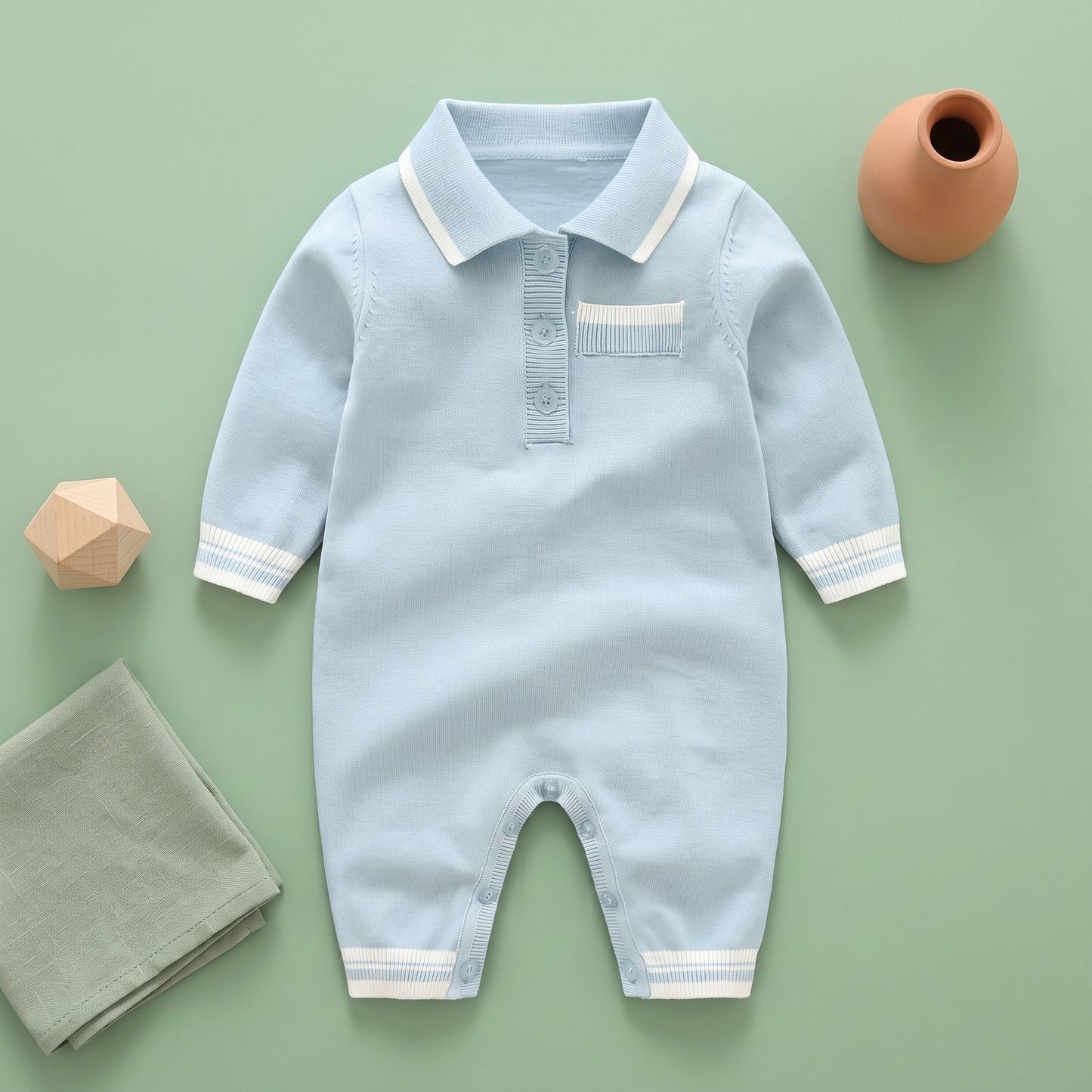 Jasper Classic Cotton Baby Boy Romper