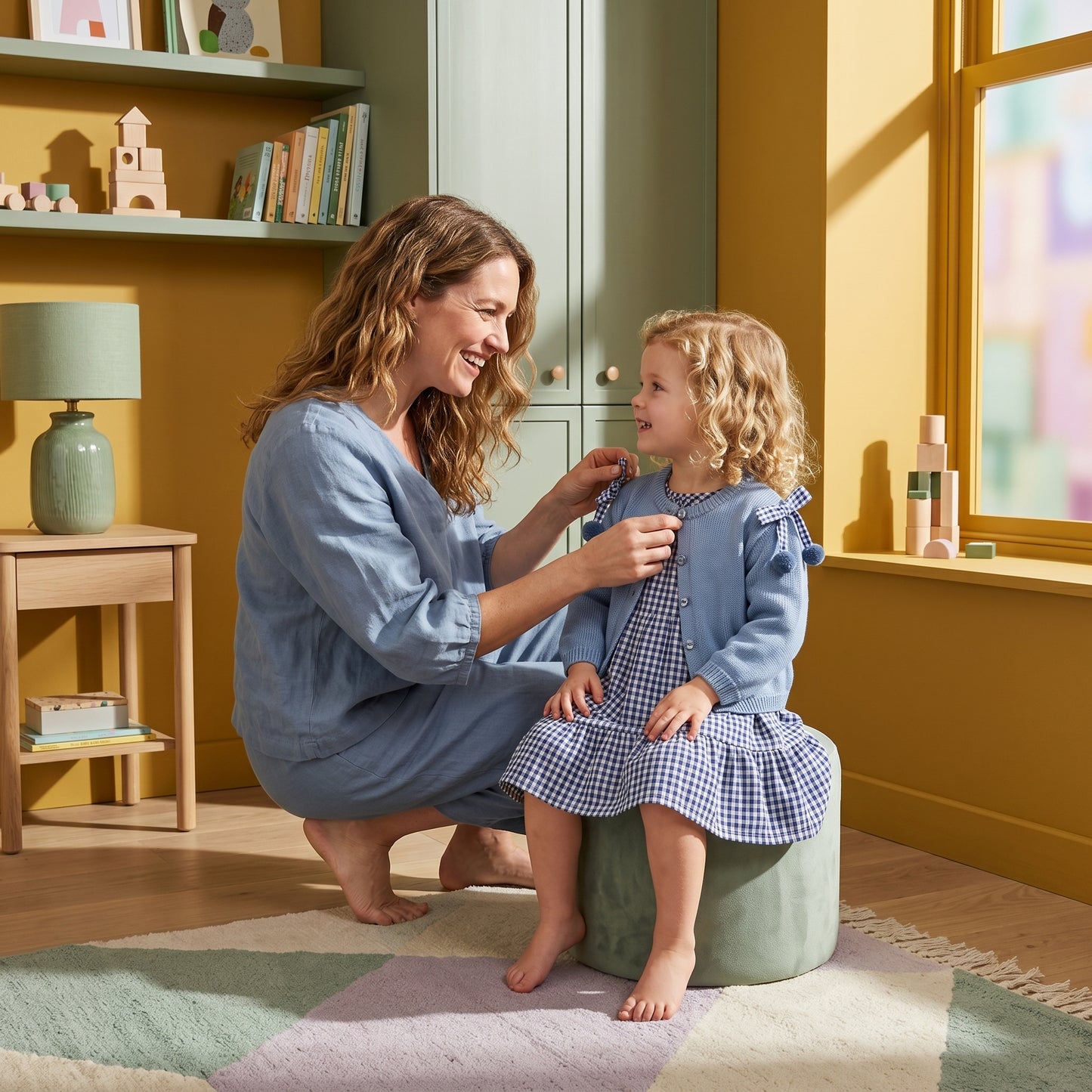 Margot Baby Blue Cardigan and Dress Set