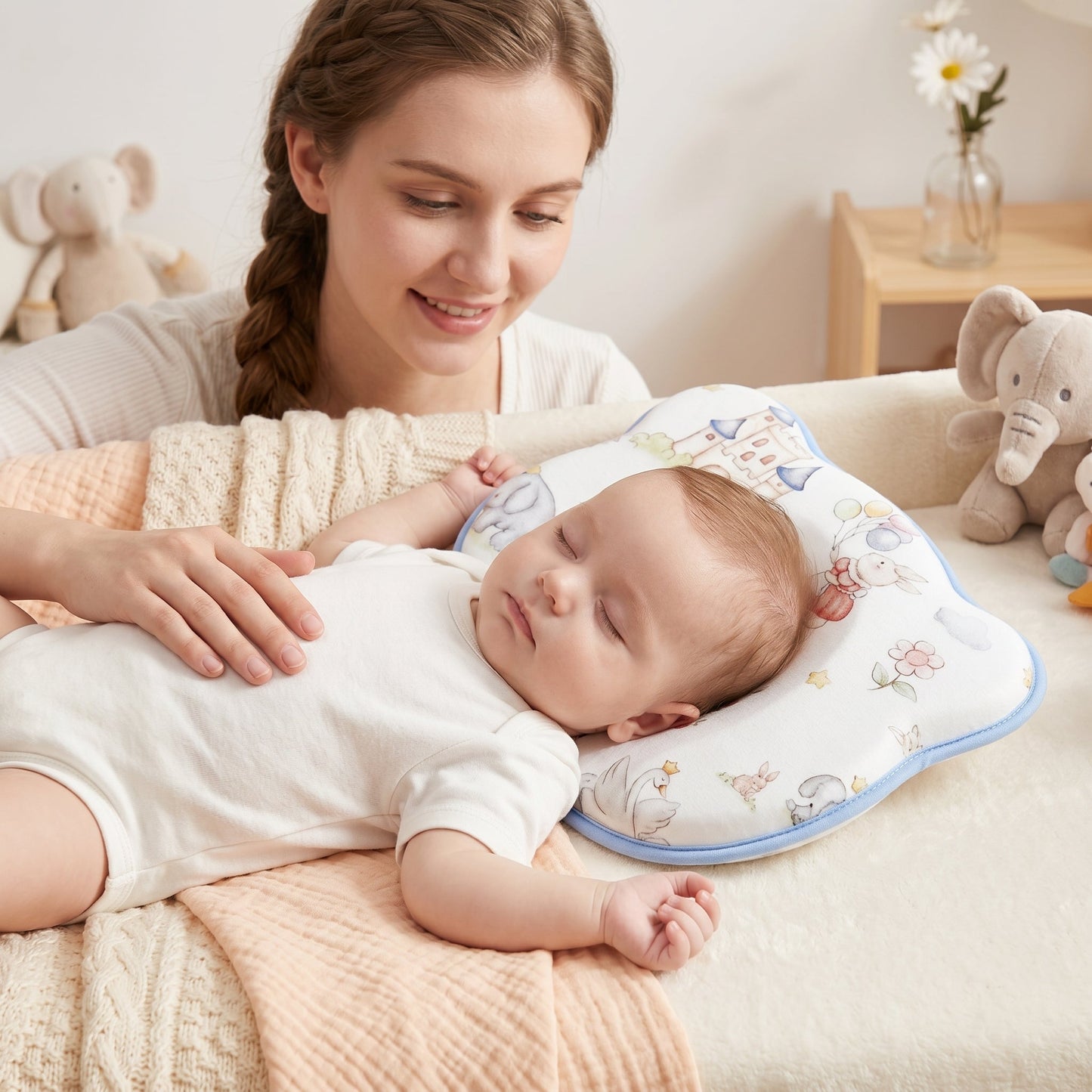 Memory Foam Flat Head Baby Pillow