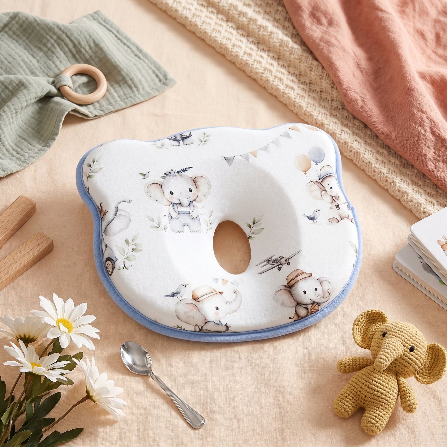 Memory Foam Flat Head Baby Pillow